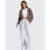 image:imageG4Free Flurrylux Womens Fleece Lined Straight Leg Sweatpants Cotton Warm Lounge Pants with PocketsLight Heather