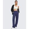 image:imageG4Free Flurrylux Womens Fleece Lined Straight Leg Sweatpants Cotton Warm Lounge Pants with PocketsRoyal Blue