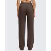 image:imageG4Free Flurrylux Womens Fleece Lined Straight Leg Sweatpants Cotton Warm Lounge Pants with PocketsTerracotta Brown
