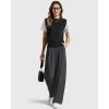 image:imageG4Free ShiftReady Womens Wide Leg Dress Yoga Pants with Pockets Dressy Casual Slacks High Waist Work TrousersDark Gray