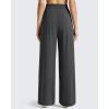 image:imageG4Free ShiftReady Womens Wide Leg Dress Yoga Pants with Pockets Dressy Casual Slacks High Waist Work TrousersDark Gray
