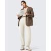 image:imageG4Free Smoofit Fleece Lined Joggers Sweatpants Women Thermal Casual Lounge with Pockets Warm Pants for Workout Winter TravelWarm Beige