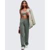 image:imageG4Free Smoofit Modal Soft Straight Leg Sweatpants for Women Elastic High Waist Casual Lounge Dress Pants with PocketsGray Sage