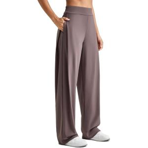 image:imageG4Free ShiftReady Wide Leg Work Pants for Women High Waist Yoga Dress Pants with Pockets Dressy Casual TrousersTaupe
