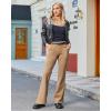 image:imageG4Free Fleece Lined Leggings Women Yoga Dress Pants with 4 Pockets Stretchy Work Pants Business Casual 293133Brown