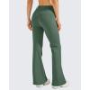 image:imageG4Free Fleece Lined Leggings Women Yoga Dress Pants with 4 Pockets Stretchy Work Pants Business Casual 293133Dark Forest Green