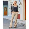 image:imageG4Free Fleece Lined Leggings Women Yoga Dress Pants with 4 Pockets Stretchy Work Pants Business Casual 293133Khaki