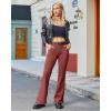 image:imageG4Free Fleece Lined Leggings Women Yoga Dress Pants with 4 Pockets Stretchy Work Pants Business Casual 293133Wine