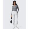 image:imageG4Free Flurrylux Cotton Fleece Lined Joggers for Women High Waist Sweatpants Winter Pants Warm Casual Lounge WorkoutLight Heather