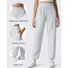 image:imageG4Free Flurrylux Cotton Fleece Lined Joggers for Women High Waist Sweatpants Winter Pants Warm Casual Lounge WorkoutLight Heather