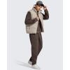 image:imageG4Free Flurrylux Men Fleece Lined Sweatpants Drawstring Cotton Warm Straight Leg Casual Track Pants with PocketsTerracotta Brown