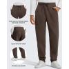 image:imageG4Free Flurrylux Men Fleece Lined Sweatpants Drawstring Cotton Warm Straight Leg Casual Track Pants with PocketsTerracotta Brown