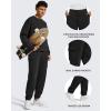 image:imageG4Free Flurrylux Mens Fleece Lined Joggers Cargo Pants Cotton Warm Drawstring Sweatpants with 4 PocketsBlack