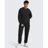 image:imageG4Free Flurrylux Mens Fleece Lined Joggers Cargo Pants Cotton Warm Drawstring Sweatpants with 4 PocketsBlack