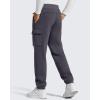 image:imageG4Free Flurrylux Mens Fleece Lined Joggers Cargo Pants Cotton Warm Drawstring Sweatpants with 4 PocketsDark Gray