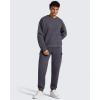 image:imageG4Free Flurrylux Mens Fleece Lined Joggers Cargo Pants Cotton Warm Drawstring Sweatpants with 4 PocketsDark Gray