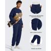 image:imageG4Free Flurrylux Mens Fleece Lined Joggers Cargo Pants Cotton Warm Drawstring Sweatpants with 4 PocketsRoyal Blue