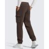 image:imageG4Free Flurrylux Mens Fleece Lined Joggers Cargo Pants Cotton Warm Drawstring Sweatpants with 4 PocketsTerracotta Brown