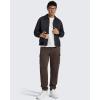 image:imageG4Free Flurrylux Mens Fleece Lined Joggers Cargo Pants Cotton Warm Drawstring Sweatpants with 4 PocketsTerracotta Brown