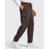 image:imageG4Free Flurrylux Mens Fleece Lined Joggers Cargo Pants Cotton Warm Drawstring Sweatpants with 4 PocketsTerracotta Brown