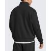 image:imageG4Free Flurrylux Mens Fleece Lined Sweatshirts Half Zip Pullover Cotton Stand Collar Fashion Hoodies Fall WinterBlack