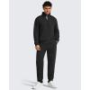 image:imageG4Free Flurrylux Mens Fleece Lined Sweatshirts Half Zip Pullover Cotton Stand Collar Fashion Hoodies Fall WinterBlack