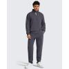 image:imageG4Free Flurrylux Mens Fleece Lined Sweatshirts Half Zip Pullover Cotton Stand Collar Fashion Hoodies Fall WinterDark Gray