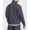 image:imageG4Free Flurrylux Mens Fleece Lined Sweatshirts Half Zip Pullover Cotton Stand Collar Fashion Hoodies Fall WinterDark Gray
