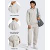 image:imageG4Free Flurrylux Mens Fleece Lined Sweatshirts Half Zip Pullover Cotton Stand Collar Fashion Hoodies Fall WinterDusty Taupe