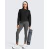 image:imageG4Free Flurrylux Womens Cropped Crewneck Sweatshirts Fleece Lined Loose Fit Pullover Fall Clothes Casual TopsBlack