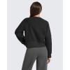 image:imageG4Free Flurrylux Womens Cropped Crewneck Sweatshirts Fleece Lined Loose Fit Pullover Fall Clothes Casual TopsBlack