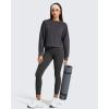 image:imageG4Free Flurrylux Womens Cropped Crewneck Sweatshirts Fleece Lined Loose Fit Pullover Fall Clothes Casual TopsDark Gray