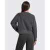 image:imageG4Free Flurrylux Womens Cropped Crewneck Sweatshirts Fleece Lined Loose Fit Pullover Fall Clothes Casual TopsDark Gray