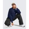 image:imageG4Free Flurrylux Womens Cropped Crewneck Sweatshirts Fleece Lined Loose Fit Pullover Fall Clothes Casual TopsRoyal Blue