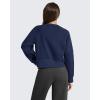 image:imageG4Free Flurrylux Womens Cropped Crewneck Sweatshirts Fleece Lined Loose Fit Pullover Fall Clothes Casual TopsRoyal Blue