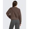 image:imageG4Free Flurrylux Womens Cropped Crewneck Sweatshirts Fleece Lined Loose Fit Pullover Fall Clothes Casual TopsTerracotta Brown
