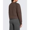 image:imageG4Free Flurrylux Womens Cropped Crewneck Sweatshirts Fleece Lined Loose Fit Pullover Fall Clothes Casual TopsTerracotta Brown