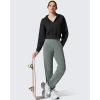 image:imageG4Free Flurrylux Womens Fleece Lined Cropped Jackets Cotton Zip Up Hoodies with Pockets Thermal SweatshirtBlack