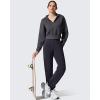 image:imageG4Free Flurrylux Womens Fleece Lined Cropped Jackets Cotton Zip Up Hoodies with Pockets Thermal SweatshirtDark Gray