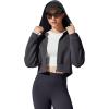 image:imageG4Free Flurrylux Womens Fleece Lined Cropped Jackets Cotton Zip Up Hoodies with Pockets Thermal SweatshirtDark Gray