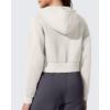 image:imageG4Free Flurrylux Womens Fleece Lined Cropped Jackets Cotton Zip Up Hoodies with Pockets Thermal SweatshirtDusty Taupe