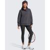 image:imageG4Free Flurrylux Womens Fleece Lined Sweatshirts Half Zip Dropped Shoulder Oversized Pullover Loose FuzzyDark Gray
