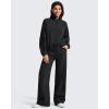 image:imageG4Free Flurrylux Womens Sweatshirts Fleece Lined Quarter Zip Mock Neck Pullover Winter Fashion Outfits ClothesBlack