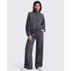image:imageG4Free Flurrylux Womens Sweatshirts Fleece Lined Quarter Zip Mock Neck Pullover Winter Fashion Outfits ClothesDark Gray