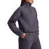 image:imageG4Free Flurrylux Womens Sweatshirts Fleece Lined Quarter Zip Mock Neck Pullover Winter Fashion Outfits ClothesDark Gray