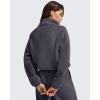 image:imageG4Free Flurrylux Womens Sweatshirts Fleece Lined Quarter Zip Mock Neck Pullover Winter Fashion Outfits ClothesDark Gray