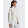 image:imageG4Free Flurrylux Womens Sweatshirts Fleece Lined Quarter Zip Mock Neck Pullover Winter Fashion Outfits ClothesDusty Taupe