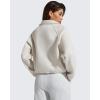 image:imageG4Free Flurrylux Womens Sweatshirts Fleece Lined Quarter Zip Mock Neck Pullover Winter Fashion Outfits ClothesDusty Taupe
