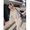 image:imageG4Free Flurrylux Womens Sweatshirts Fleece Lined Quarter Zip Mock Neck Pullover Winter Fashion Outfits ClothesDusty Taupe