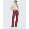 image:imageG4Free Smoofit Modal Soft Wide Leg Sweatpants Yoga Pants with Pockets Drawcord Casual Lounge PantsDark Burgundy